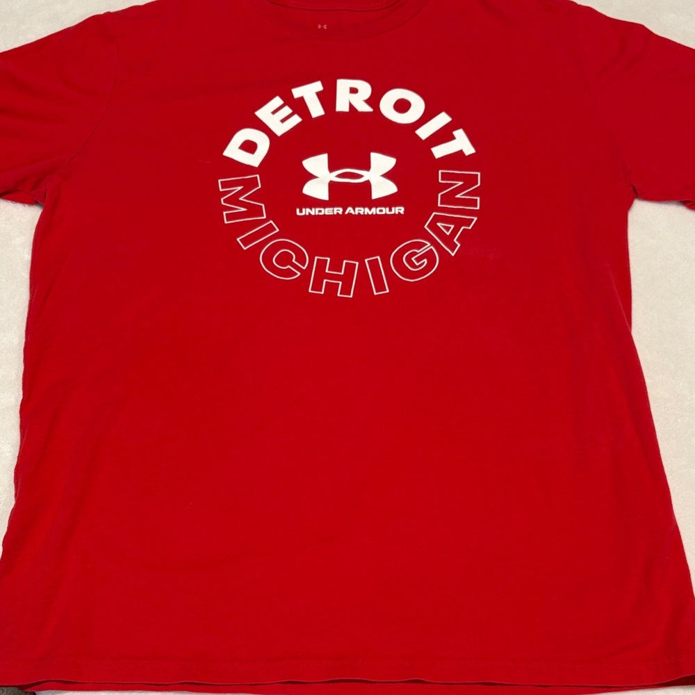 Under Armour Red Detroit Graphic Tee